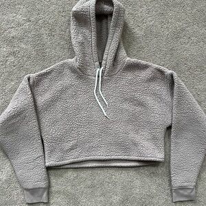 Gilly Hicks Light Gray/Mauve Sherpa Hoodie